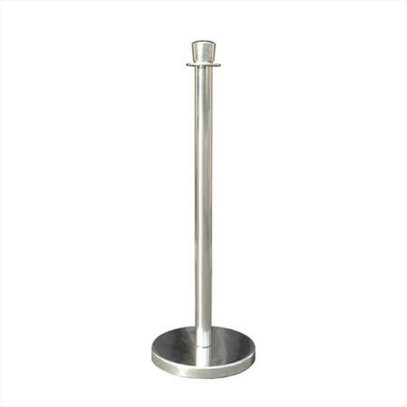 VIC CROWD CONTROL 12 in. Flat Base Taper Mirror Stainless Steel Post with Taper Post Ring 1602